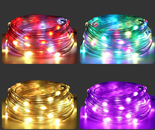 10M/20M USB Christmas Tree LED String Lights with Smart Bluetooth App Remote Control Christmas Home Decor Fairy Lights Garland